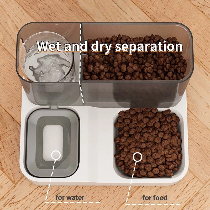 Automatic Cat Food & Water Dispenser